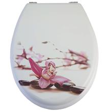 Bath Duck Wc-Ülőke - Mdf - Mintás - Rozsdamentes Acél Zsanérokkal - Orchidea