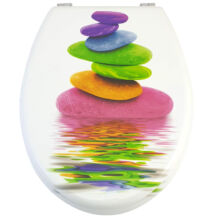 Bath Duck Wc-Ülőke - Mdf - Mintás - Rozsdamentes Acél Zsanérokkal - Color Stone